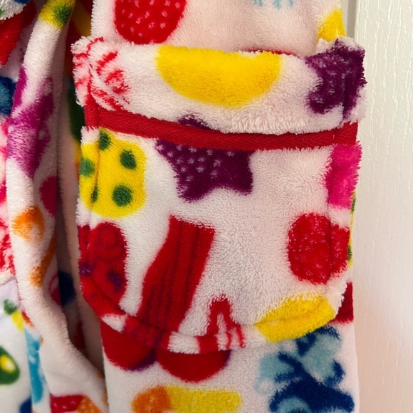 DYLAN’S CANDY BAR Colorful Super Soft Fleece Candy Patterned Robe - Picture 4 of 5